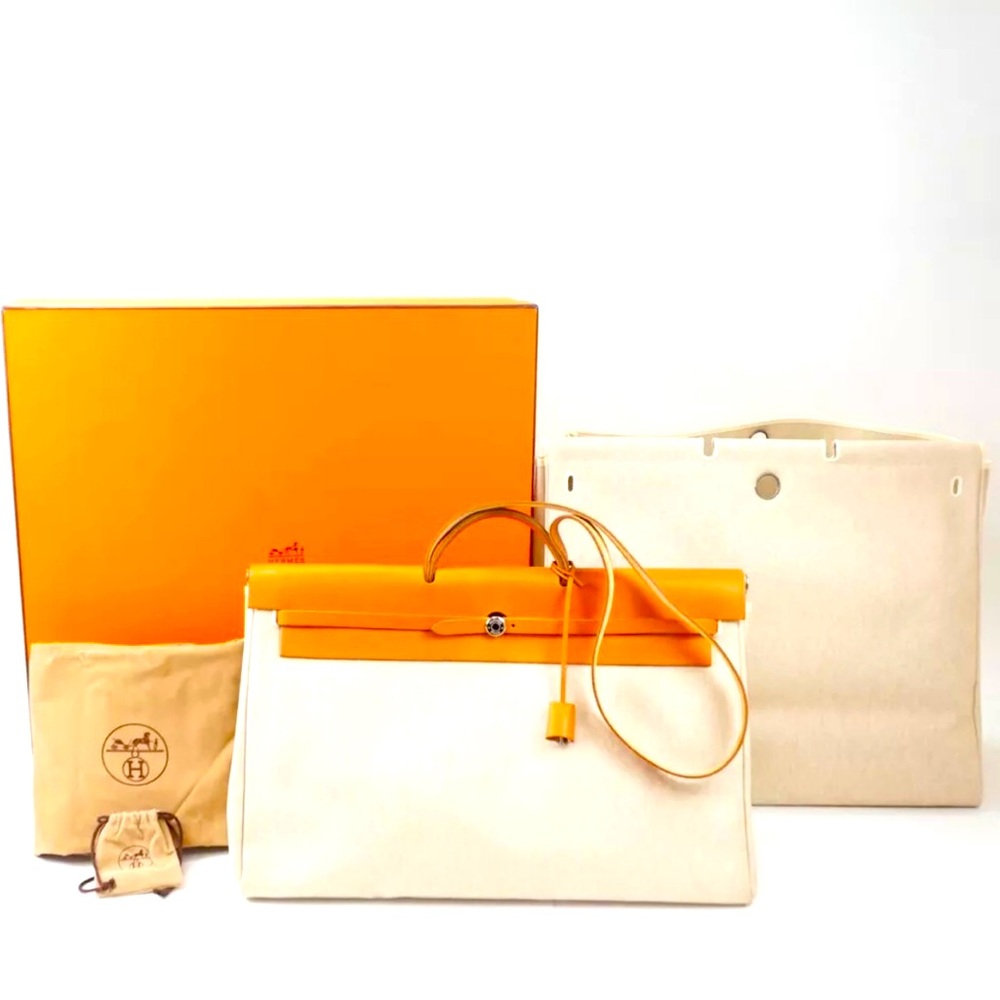 SOLD-Hermes Cabine Toile bag 50